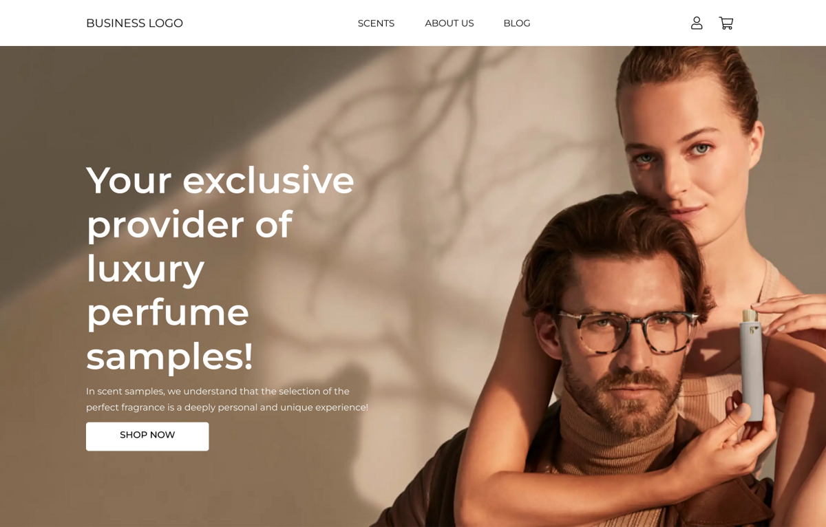 Perfume Website Header